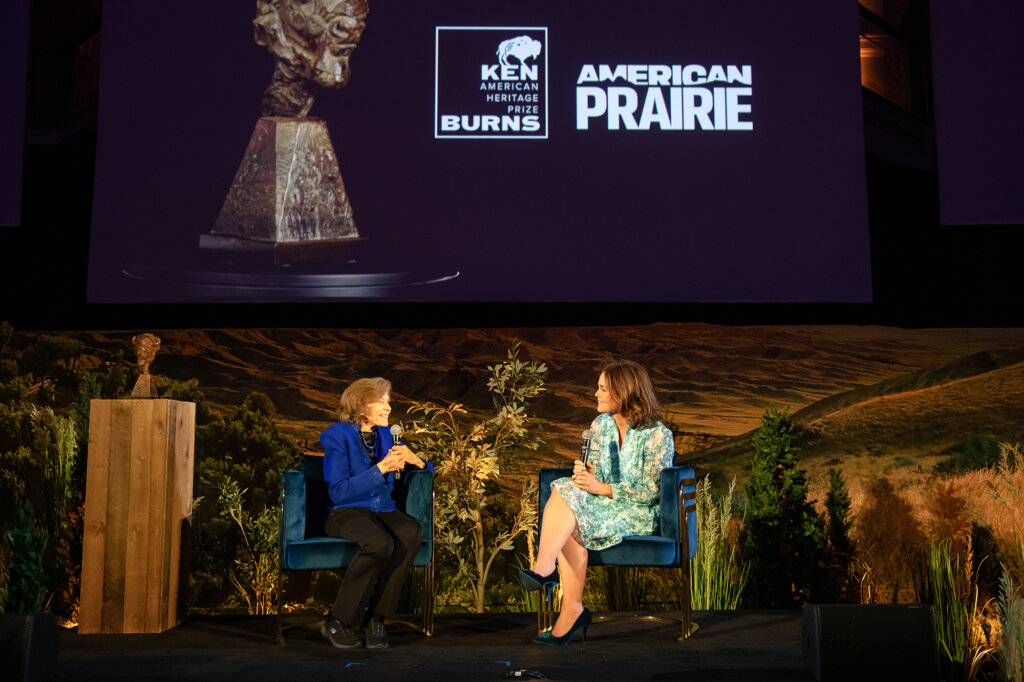 Dr. Sylvia Earle in conversation with American Prairie CEO Alison Fox.