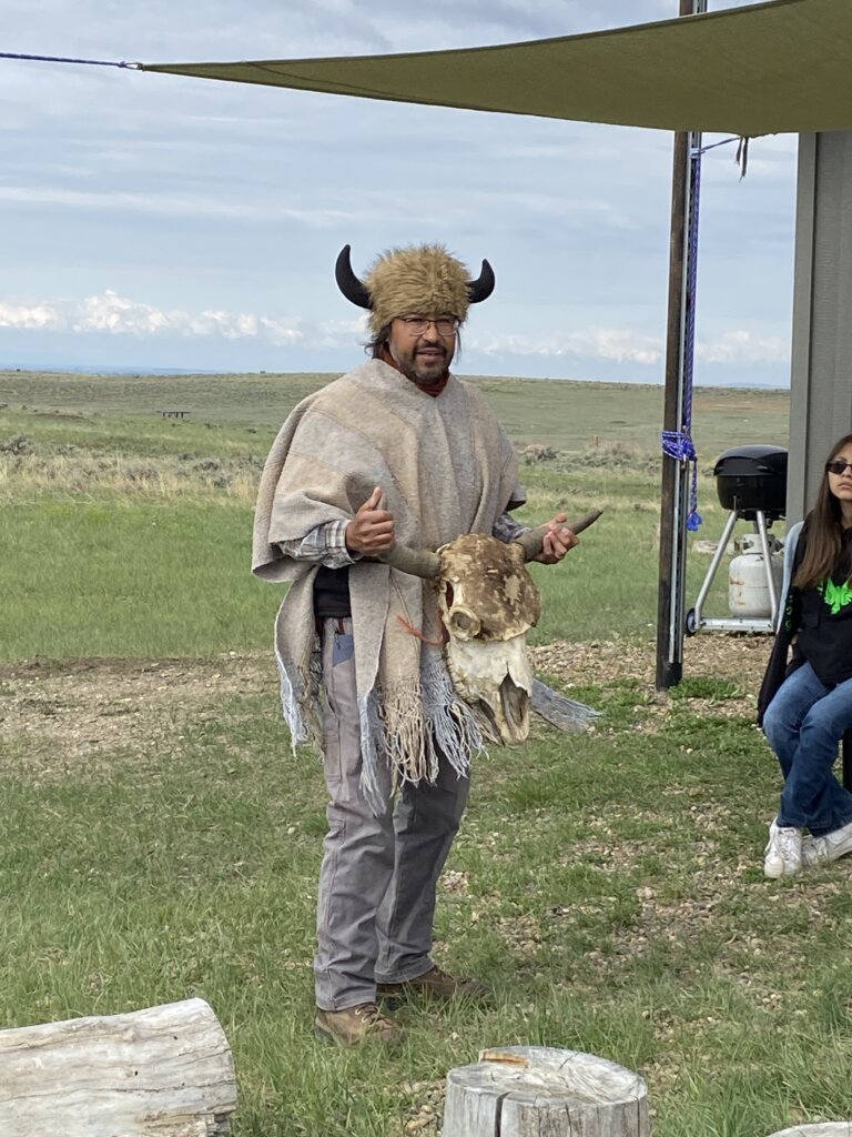 Guest instructor Pedro Calderon-Dominguez shares a special lesson on bison behavior.